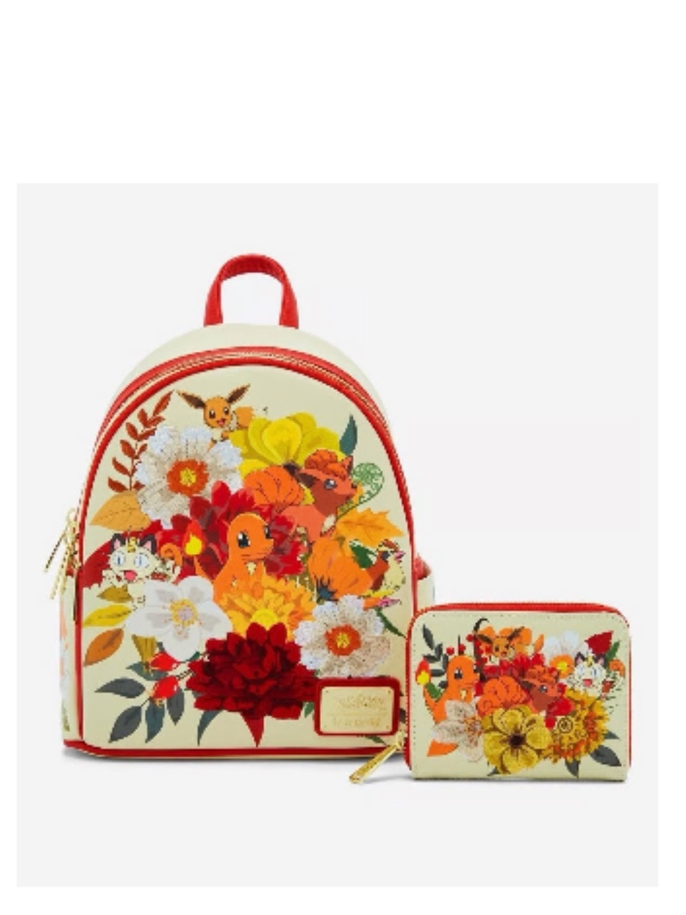 Loungefly Pokémon Charmander and Friends Floral Mini Backpack & Wallet Exclusive